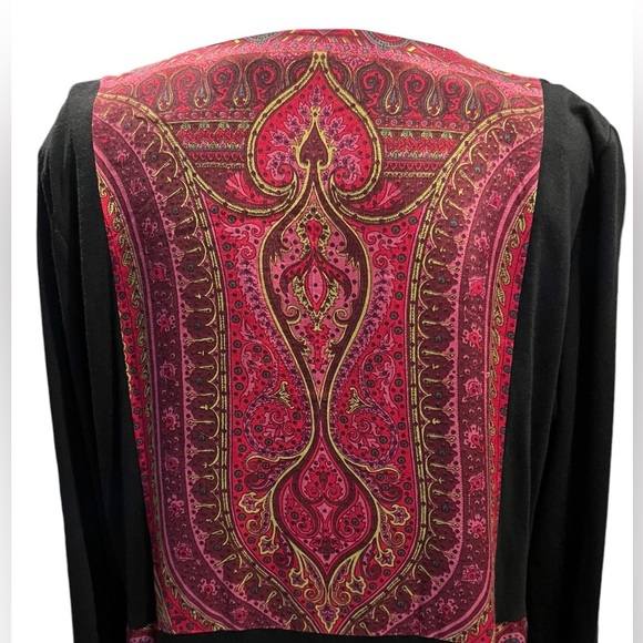 Soft Surroundings Kashmir Tunic Mini Dress LargeEmbroidered Beaded Paisley BOHO - Picture 5 of 10